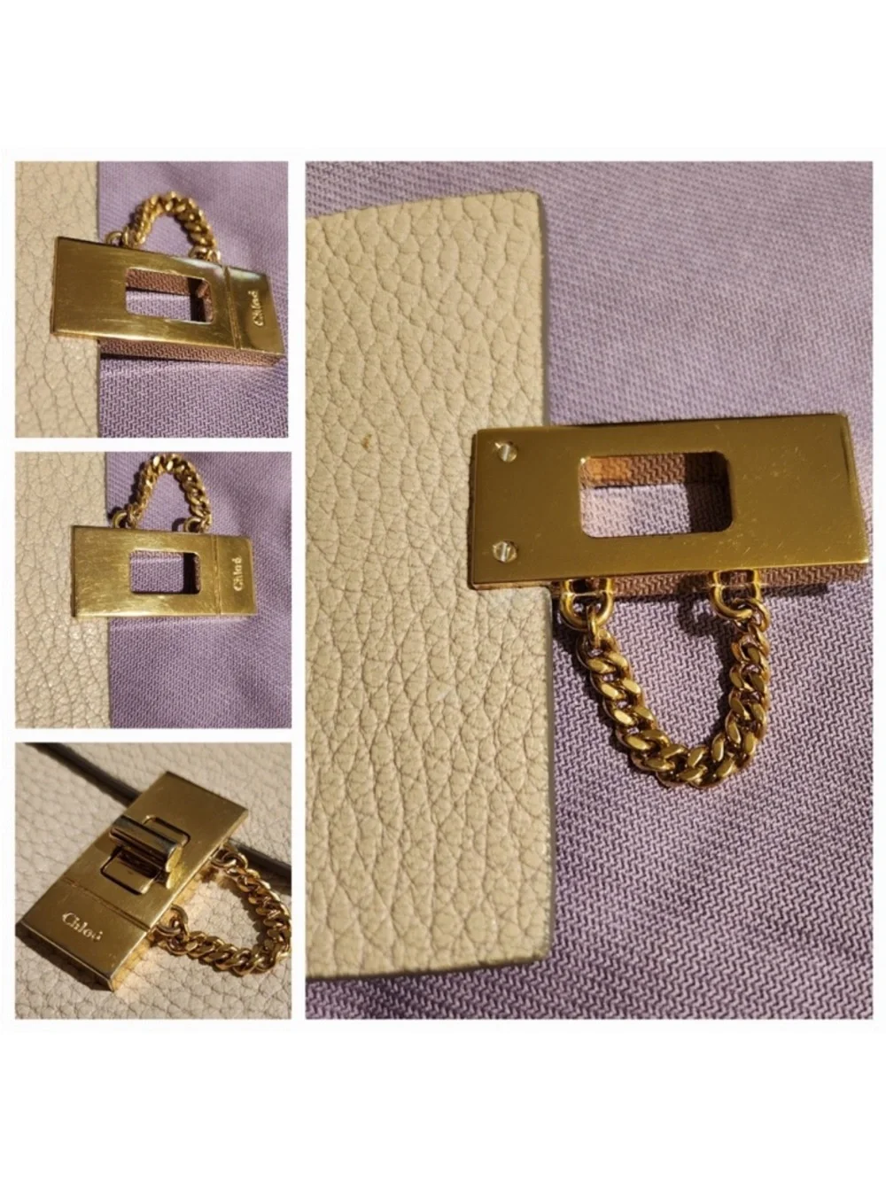 CHLOE Drew Pebbled Grain Turlock Wallet with COA